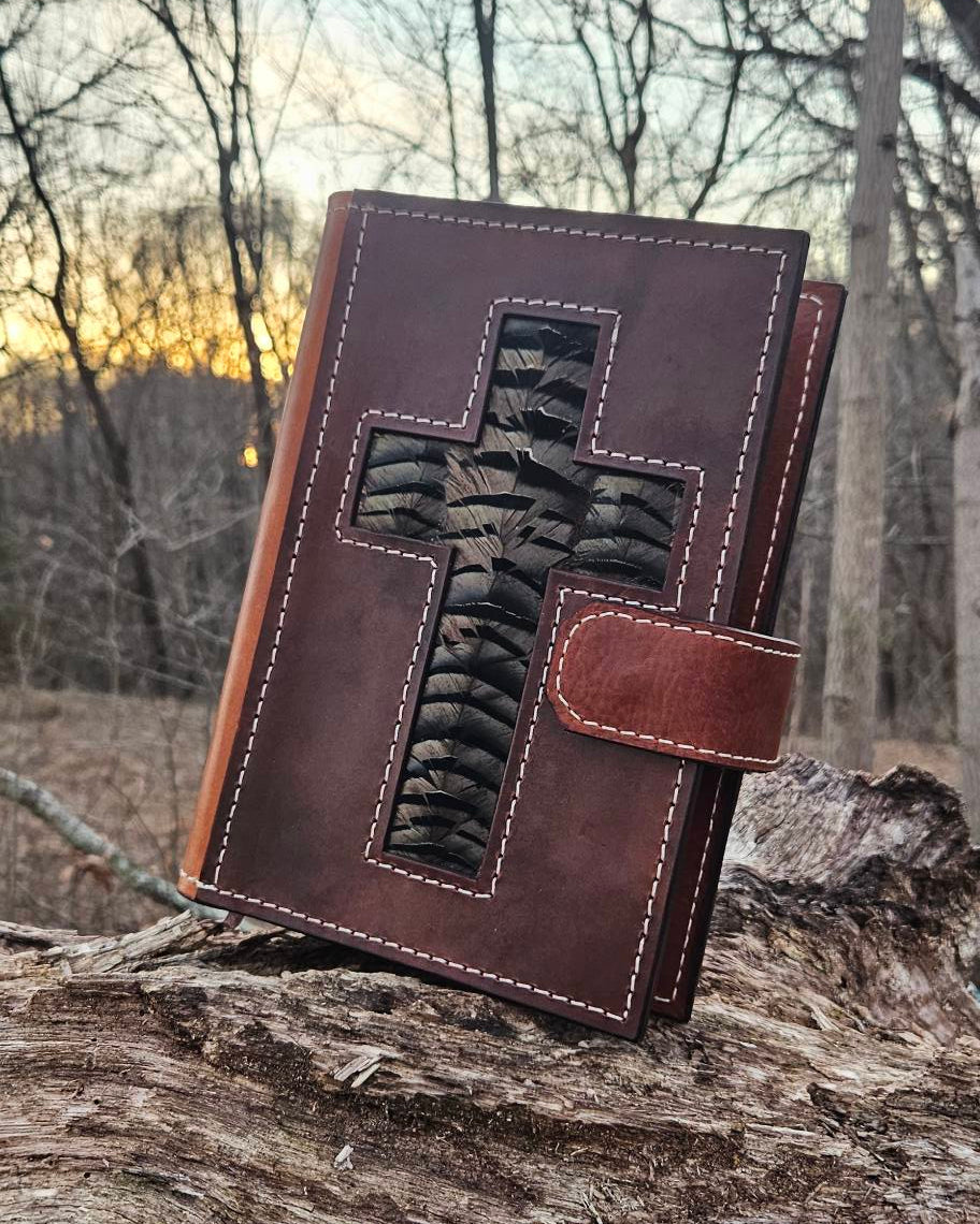 Stained Bible Cover FRONT & BACK - Mallard, Turkey, & White Tail