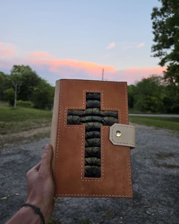 Natural Bible Cover FRONT & BACK - Mallard, Turkey, & White Tail