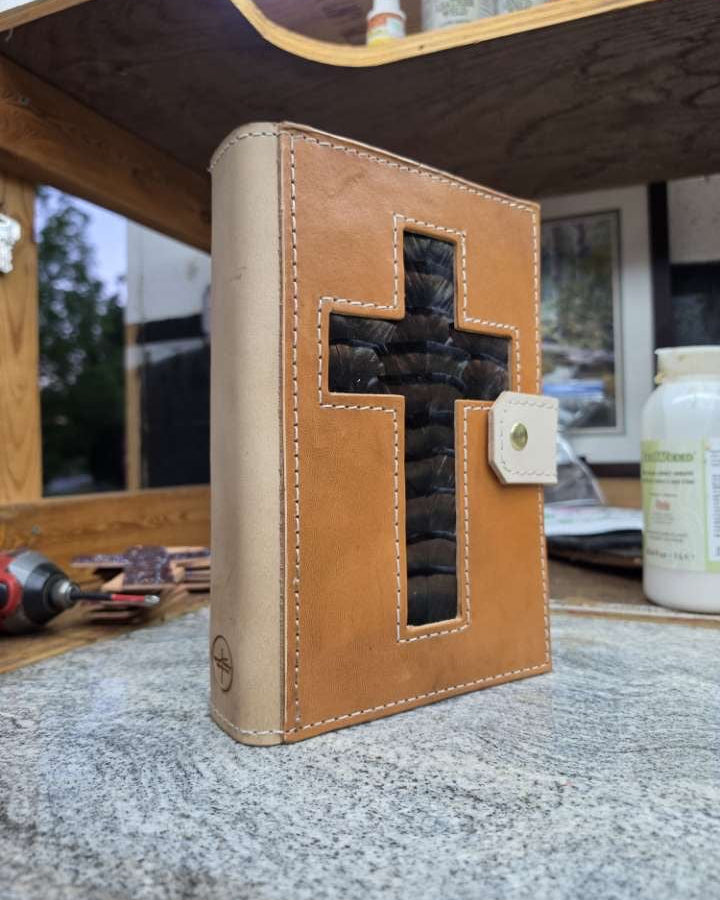 Natural Bible Cover FRONT & BACK - Mallard, Turkey, & White Tail