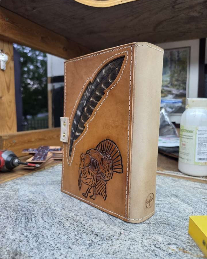 Natural Bible Cover FRONT & BACK - Mallard, Turkey, & White Tail